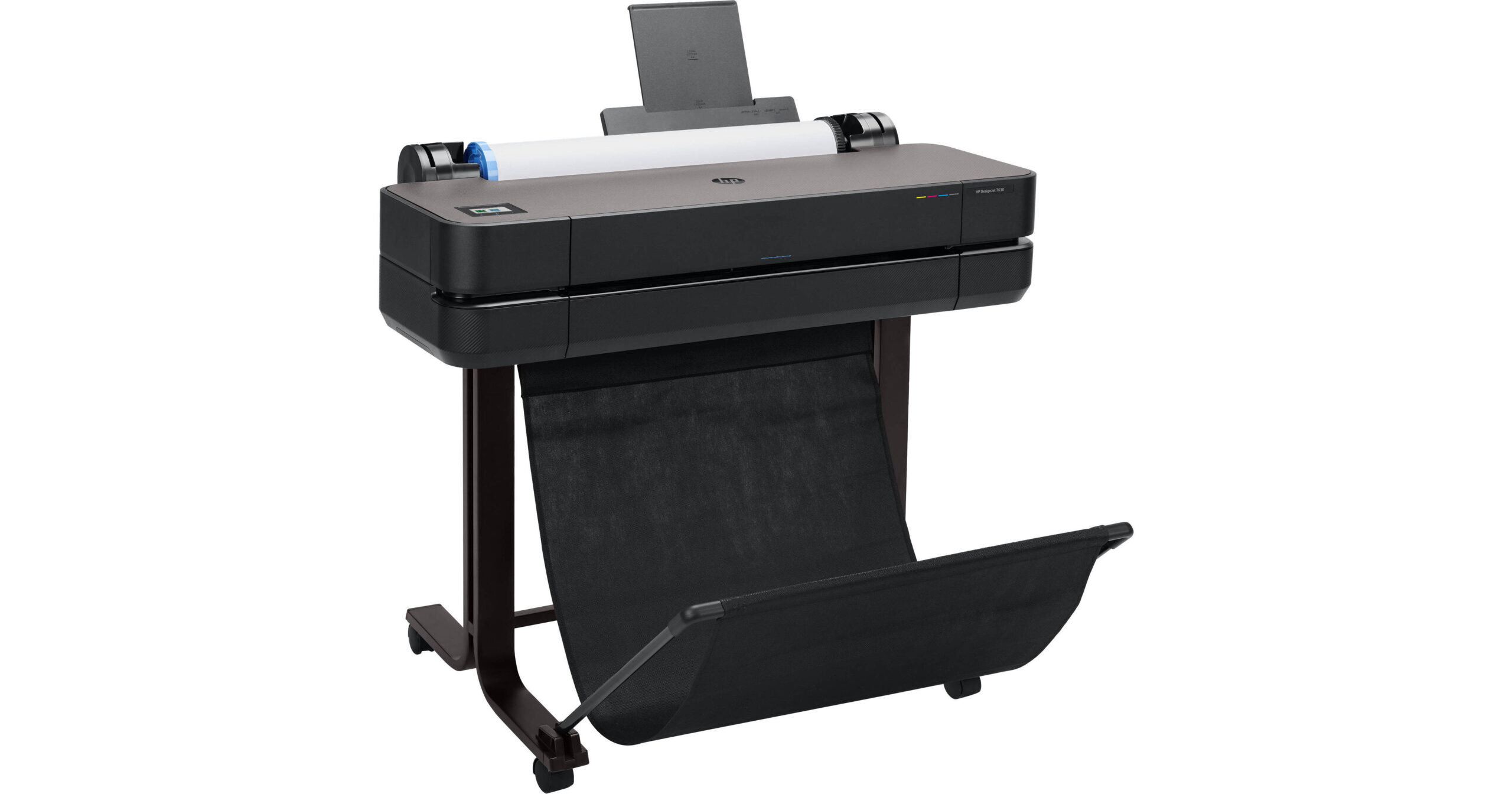HP DesignJet T630 large-format plotter printer with roll paper loaded HP DesignJet T630 large-format plotter printer with roll paper loaded