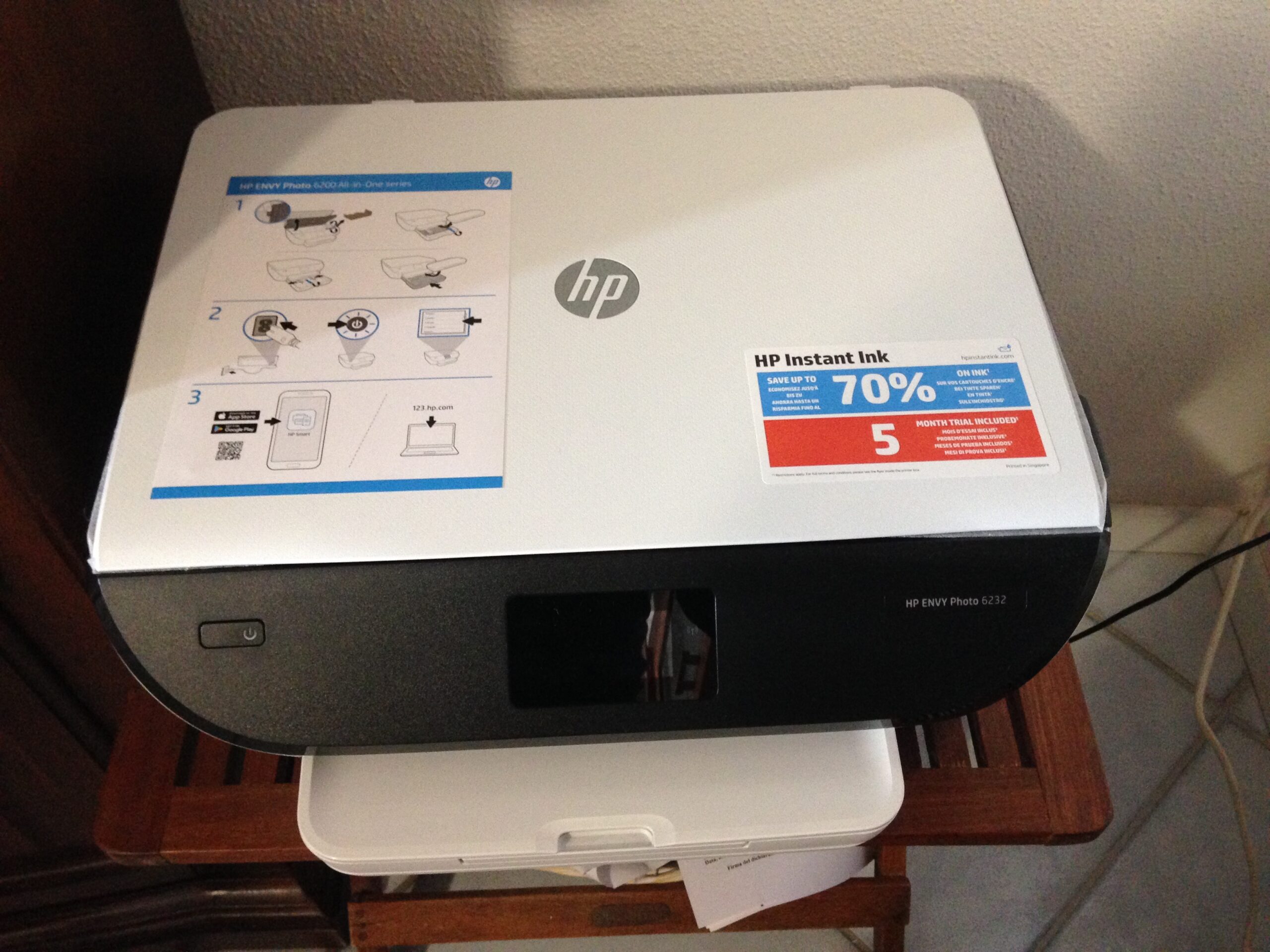 HP ENVY Photo all in one inkjet printer used for driver install reference