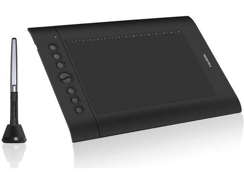 Huion H610 Pro V2 graphics tablet with battery-free pen and express keys