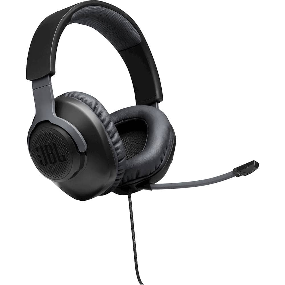 JBL Quantum 100 wired gaming headset with boom mic JBL Quantum 100 wired gaming headset with boom mic