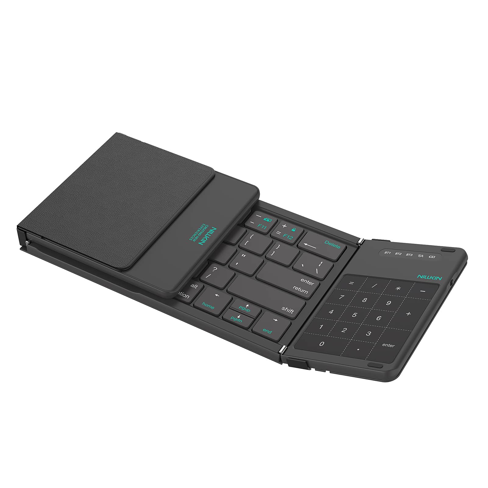 Nillkin Cube Pocket keyboard unfolded showing keys and touchpad Nillkin Cube Pocket keyboard unfolded showing keys and touchpad