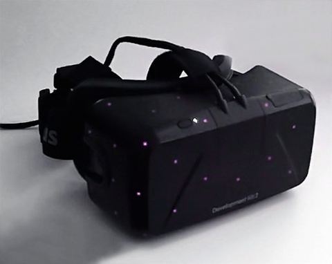 Oculus Rift DK2 virtual reality headset with tracking sensors Oculus Rift DK2 virtual reality headset with tracking sensors