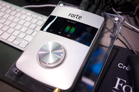 Close up of USB audio interface control knobs Close up of USB audio interface control knobs