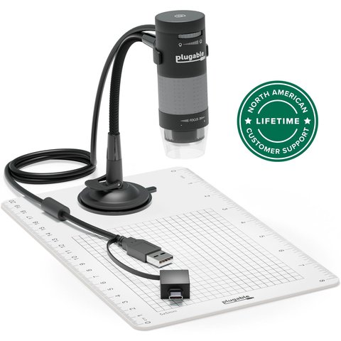 Plugable brand USB digital microscope with flexible arm stand and USB cable Plugable brand USB digital microscope with flexible arm stand and USB cable