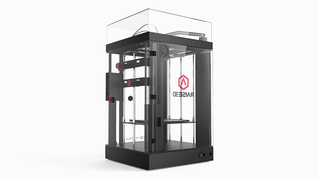 Raise3D Pro2 Plus print chamber and dual extrusion assembly Raise3D Pro2 Plus print chamber and dual extrusion assembly