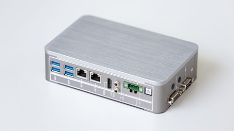 Silver internet router on a white background Silver internet router on a white background