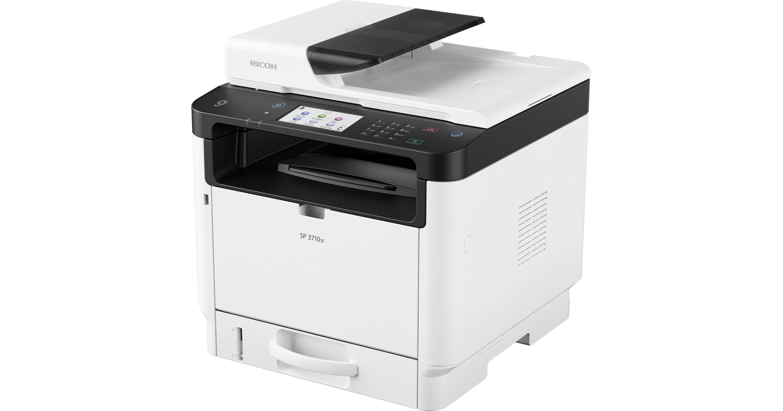 Ricoh SP 3710SF monochrome laser multifunction printer with document feeder Ricoh SP 3710SF monochrome laser multifunction printer with document feeder