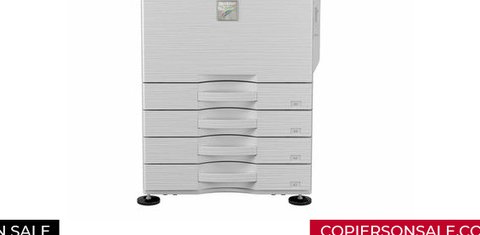 Sharp MX-3070V paper tray stack showing the copier lower unit design Sharp MX-3070V paper tray stack showing the copier lower unit design