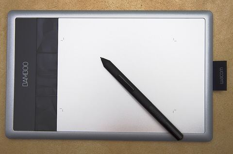 Wacom Bamboo pen and touch tablet with stylus on a desk