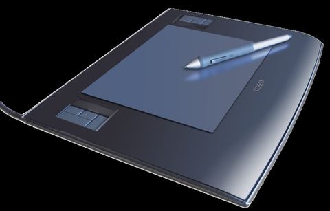 Digital graphics tablet and pressure sensitive stylus pen setup