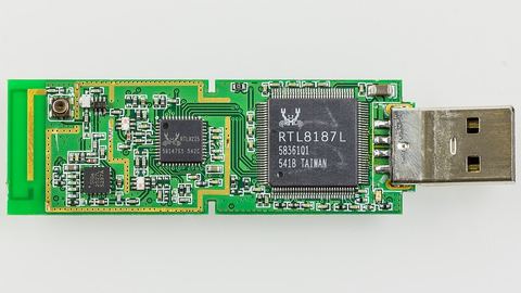 Circuit board inside a Netgear wireless USB adapter Circuit board inside a Netgear wireless USB adapter
