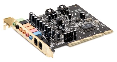 Internal sound card circuit board with audio output ports Internal sound card circuit board with audio output ports