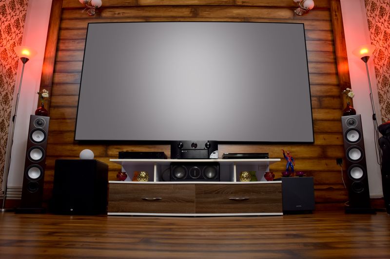 Home theater speaker system similar to smart soundbar connected entertainment setup Home theater speaker system similar to smart soundbar connected entertainment setup