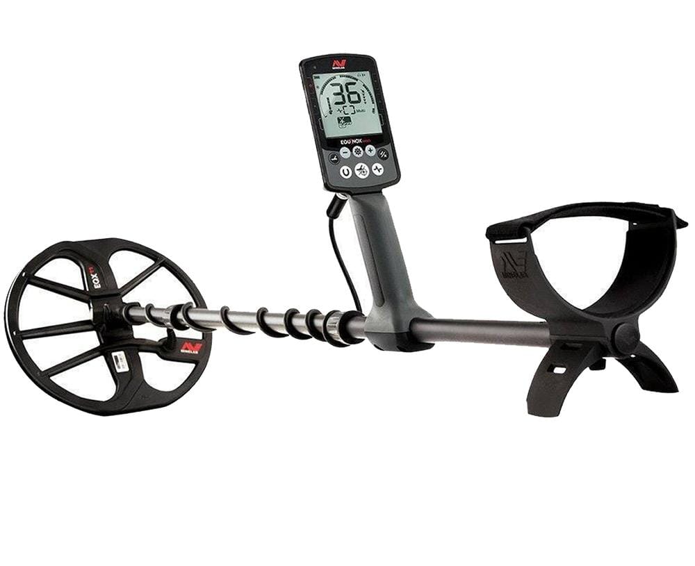 Minelab Equinox 800 metal detector with control pod and search coil assembled Minelab Equinox 800 metal detector with control pod and search coil assembled