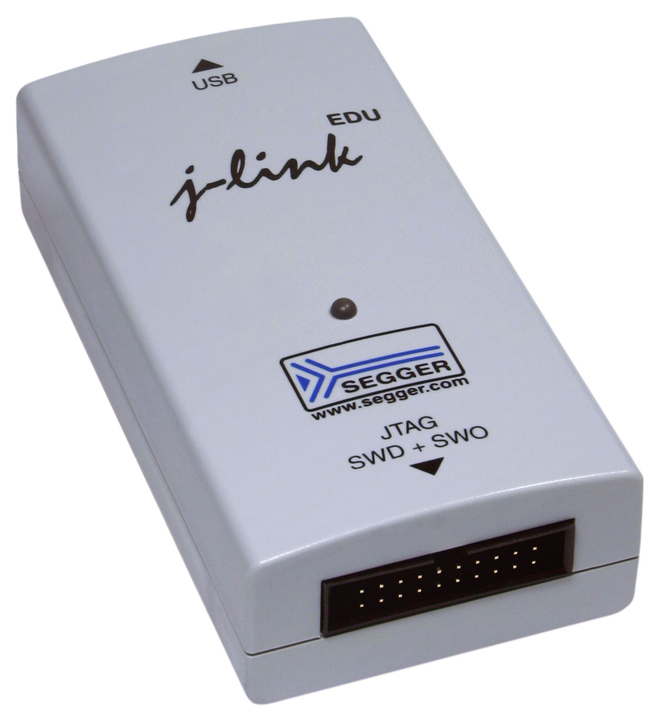 SEGGER J-Link EDU debug probe with USB and JTAG SWD connectors SEGGER J-Link EDU debug probe with USB and JTAG SWD connectors